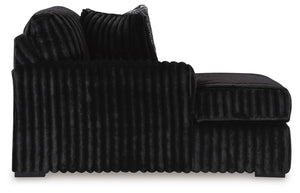 Midnight-Madness 3-Piece Sectional with Chaise Onyx