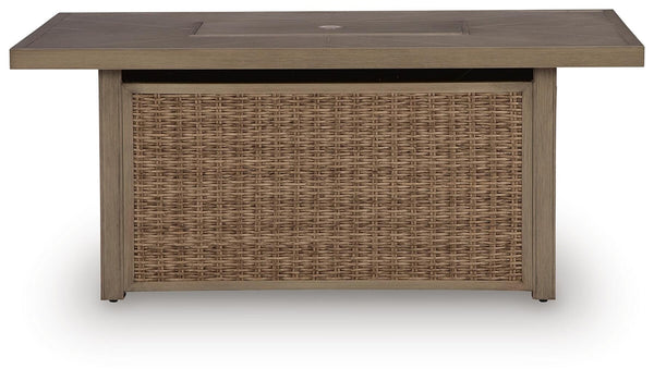 Laguna Heights Outdoor Fire Pit Table Beige