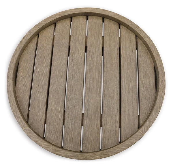 Marina Sun Outdoor Round End Table Beige