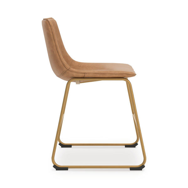 Ciabori Upholstered Dining Side Chair Toast/Gold