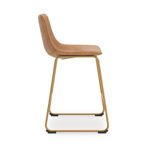 Ciabori Upholstered Counter-Height Barstool Toast/Gold