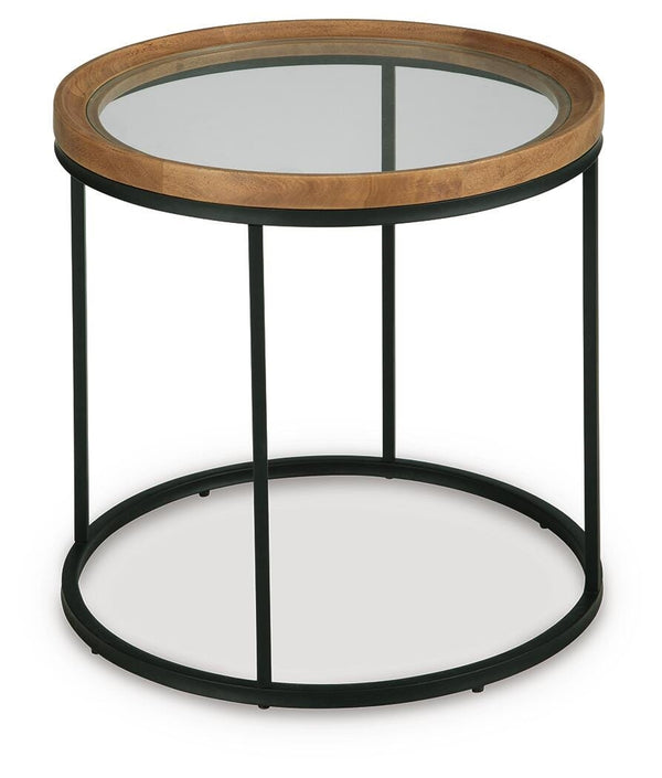 Noraluna Round End Table Medium Brown