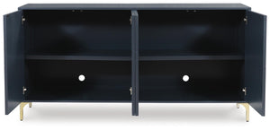 Loirwick Rectangle 4-Door Accent Cabinet Dark Blue