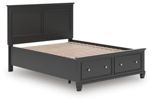 Lanolee Queen Panel Storage Bed Black
