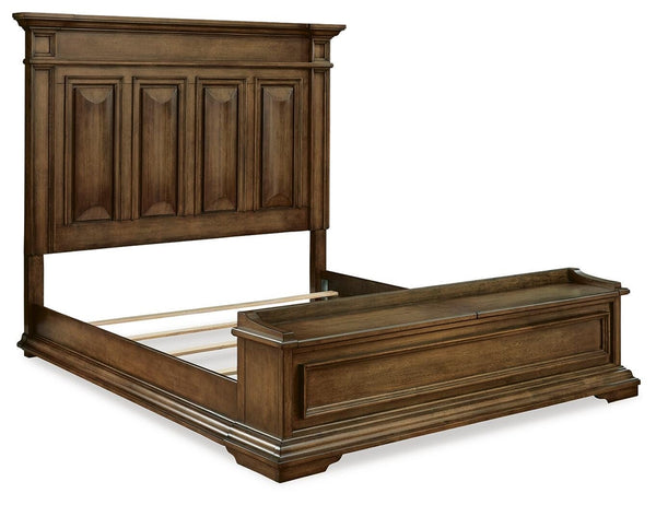 Frantanna King Panel Storage Bed Brown