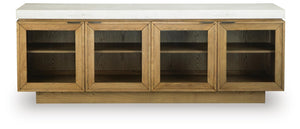 Adanworth Accent Cabinet Light Brown/Gray