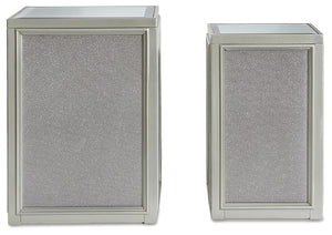 Traleena Nesting End Tables Silver Finish