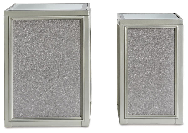 Traleena Nesting End Tables Silver Finish