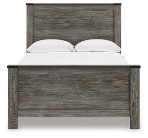 Frandern Full Panel Bed Black/Gray
