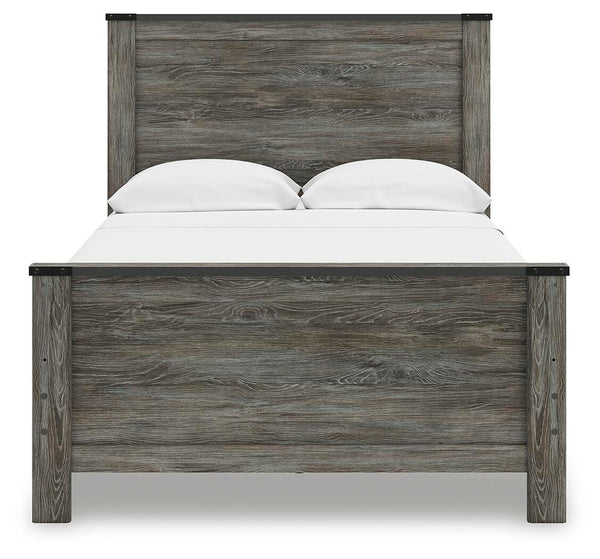 Frandern Full Panel Bed Black/Gray