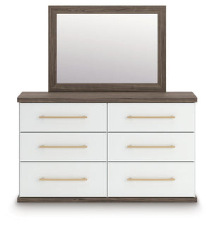 Kendanport Dresser & Mirror Brown