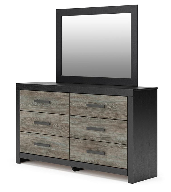 Broachmyn Dresser & Mirror Black/Gray