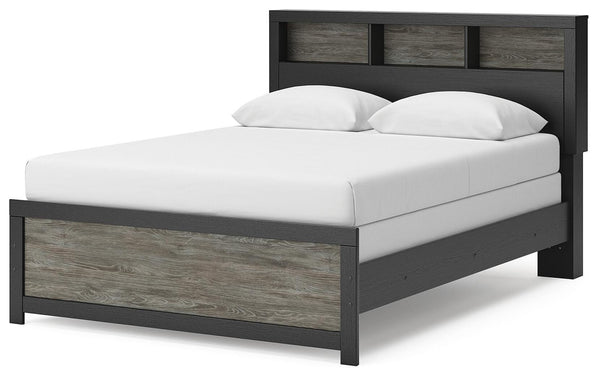 Broachmyn Queen Bookcase Bed Black/Gray