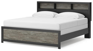 Broachmyn King Bookcase Bed Black/Gray
