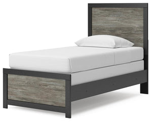 Broachmyn Twin Panel Bed Black/Gray