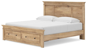 Makidern King Panel Storage Bed Tan