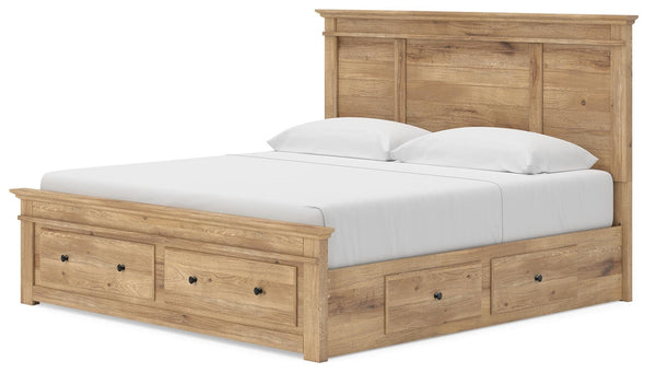 Makidern King Panel Storage Bed Tan