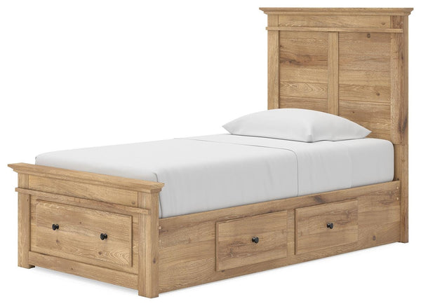 Makidern Twin Panel Storage Bed Tan