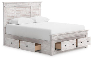 Makidern Queen Panel Storage Bed Whitewash