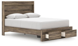 Elbrim Queen Panel Storage Bed Brown