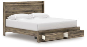 Elbrim King Panel Storage Bed Brown