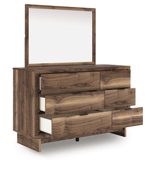 Chirason 6-Drawer Dresser & Mirror Brown