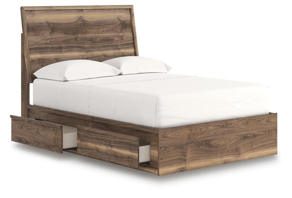 Chirason Full Panel Bed with Storage Brown