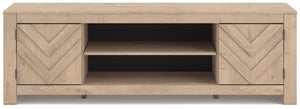 Cayboni 71-Inch 2-Door LG TV Stand (Fireplace Optional) Tan