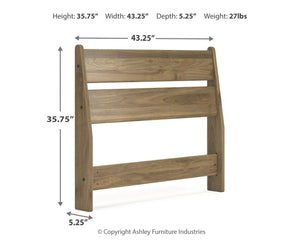 Deanlow Twin Panel Headboard Honey