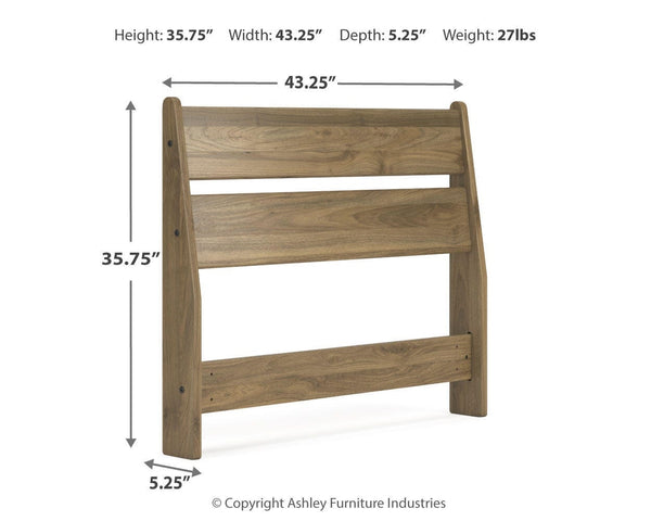 Deanlow Twin Panel Headboard Honey