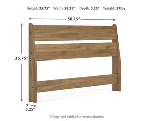 Deanlow Full Panel Headboard Honey
