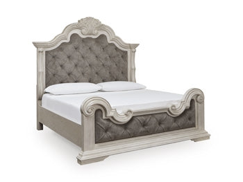 Bruchandi King/California King Upholstered Button Tufted Panel Headboard Antique White