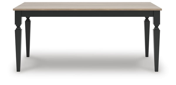 Brenkerton Rectangle Dining Table Grayish Brown/Black