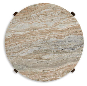 Tanidore Round Coffee Table Warm Brown