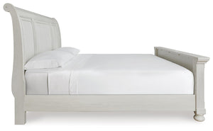 Robbinsdale King Sleigh Bed Antique White
