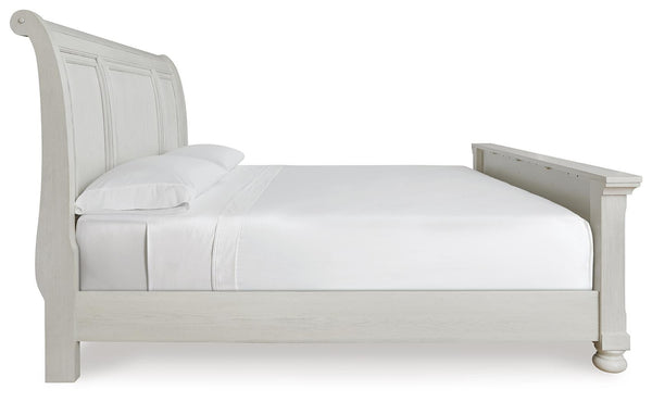 Robbinsdale King Sleigh Bed Antique White