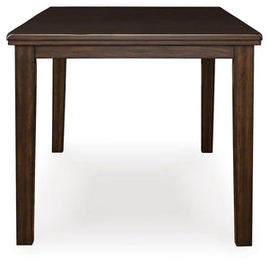 Haddigan Counter-Height Butterfly Dining Extension Table Dark Brown