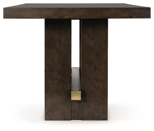 Burkhaus Rectangle Counter-Height Dining Table Dark Brown
