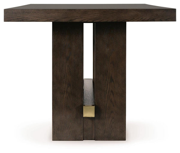 Burkhaus Rectangle Counter-Height Dining Table Dark Brown