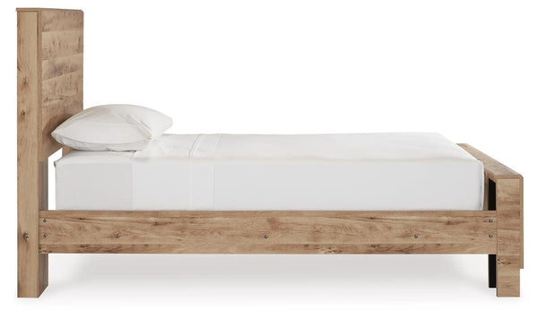 Hyanna Twin Panel Bed Tan Brown
