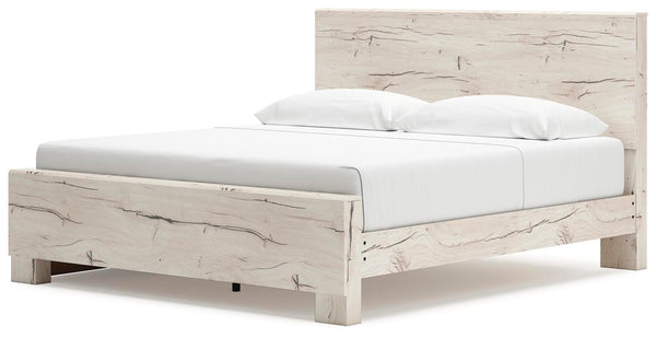 Lawroy King Panel Bed with Storage Light Natural