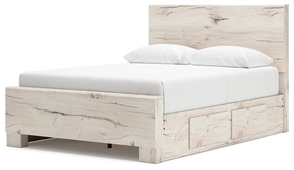 Lawroy Queen Panel Bed with Storage Light Natural