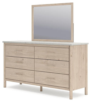 Cadmori 6-Drawer Dresser & Mirror Two-tone