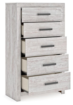 Cayboni 5-Drawer Chest Whitewash