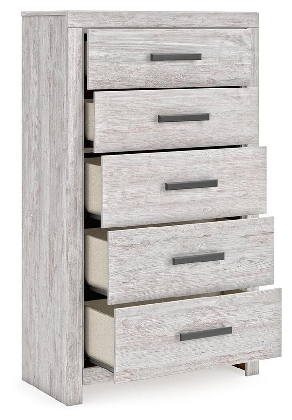 Cayboni 5-Drawer Chest Whitewash