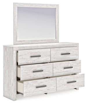 Cayboni 6-Drawer Dresser & Mirror Whitewash