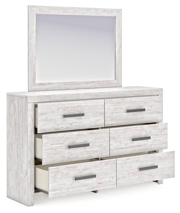 Cayboni 6-Drawer Dresser & Mirror Whitewash