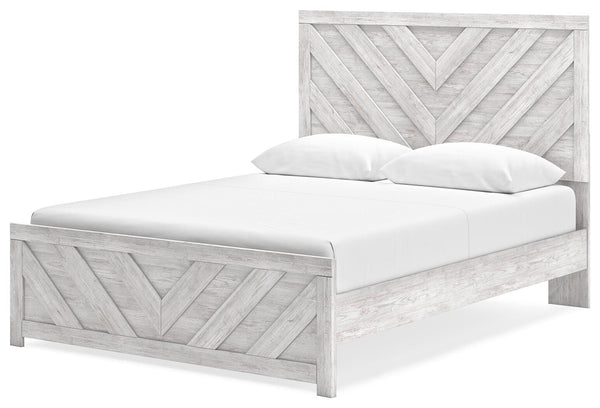 Cayboni Queen Panel Bed Whitewash