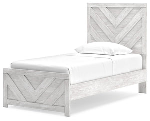 Cayboni Twin Panel Bed Whitewash