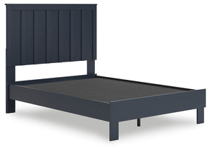 Simmenfort Full Platform Bed Navy Blue